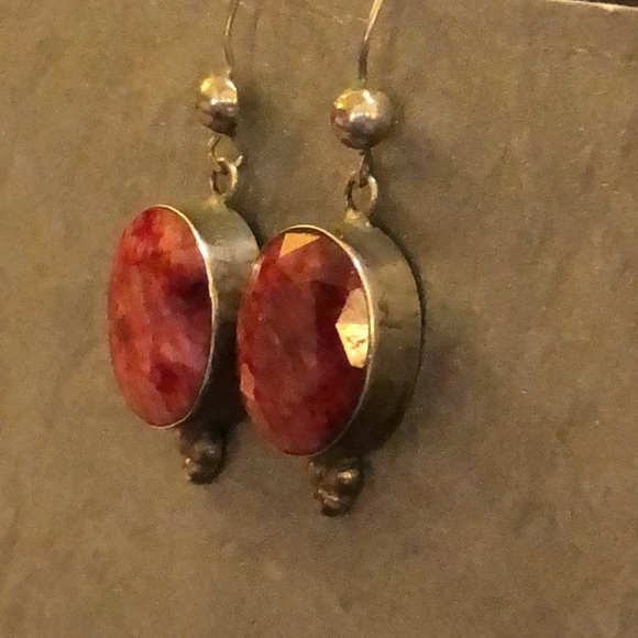 Kashmir Raw Ruby Earrings - Picture 10 of 11